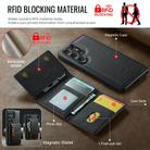 For Samsung Galaxy S25 Ultra 5G DG.MING M5 Series Zip RFID Multi Card Detachable Leather Phone Case(Black) - 3