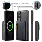 For Samsung Galaxy S25 Edge 5G DG.MING M5 Series Zip RFID Multi Card Detachable Leather Phone Case(Black) - 2