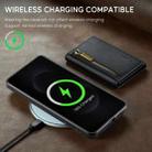 For Samsung Galaxy S25 Edge 5G DG.MING M5 Series Zip RFID Multi Card Detachable Leather Phone Case(Black) - 3