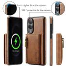 For Samsung Galaxy S25 Edge 5G DG.MING M5 Series Zip RFID Multi Card Detachable Leather Phone Case(Brown) - 2