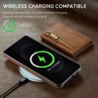 For Samsung Galaxy S25 Edge 5G DG.MING M5 Series Zip RFID Multi Card Detachable Leather Phone Case(Brown) - 3