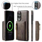 For Samsung Galaxy S25 Edge 5G DG.MING M5 Series Zip RFID Multi Card Detachable Leather Phone Case(Coffee) - 2