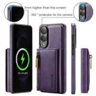 For Samsung Galaxy S25 Edge 5G DG.MING M5 Series Zip RFID Multi Card Detachable Leather Phone Case(Purple) - 2