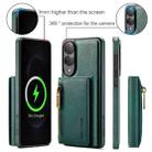 For Samsung Galaxy S25 Edge 5G DG.MING M5 Series Zip RFID Multi Card Detachable Leather Phone Case(Green) - 2