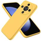 For Honor Magic 6 Lite Solid Color Liquid Silicone Dropproof Full Coverage Protective Case(Yellow) - 1