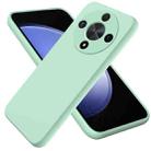 For Honor Magic 6 Lite Solid Color Liquid Silicone Dropproof Full Coverage Protective Case(Green) - 1