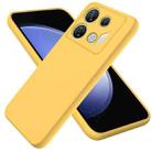 For Infinix GT 10 Pro Solid Color Liquid Silicone Dropproof Full Coverage Protective Case(Yellow) - 1