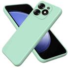 For Infinix Hot 40i Solid Color Liquid Silicone Dropproof Full Coverage Phone Case(Green) - 1
