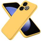 For Infinix Smart 8 Solid Color Liquid Silicone Dropproof Full Coverage Phone Case(Yellow) - 1