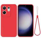 For Infinix Zero 30 4G Solid Color Liquid Silicone Dropproof Full Coverage Protective Case(Red) - 1