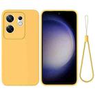For Infinix Zero 30 4G Solid Color Liquid Silicone Dropproof Full Coverage Phone Case(Yellow) - 1
