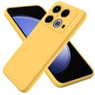 For Infinix Note 40 4G Solid Color Liquid Silicone Dropproof Full Coverage Phone Case(Yellow) - 1
