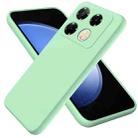 For Infinix Note 40 Pro 4G Solid Color Liquid Silicone Dropproof Full Coverage Phone Case(Green) - 1