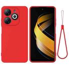 For Infinix Smart 8 HD / Smart 8 Pro Solid Color Liquid Silicone Dropproof Full Coverage Phone Case(Red) - 1