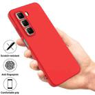 For Infinix Hot 50 4G Solid Color Liquid Silicone Dropproof Full Coverage Phone Case(Red) - 2