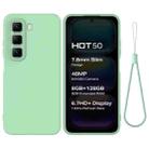 For Infinix Hot 50 4G Solid Color Liquid Silicone Dropproof Full Coverage Phone Case(Green) - 1