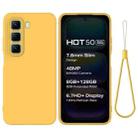 For Infinix Hot 50 5G Solid Color Liquid Silicone Dropproof Full Coverage Phone Case(Yellow) - 1