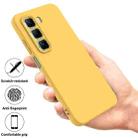 For Infinix Hot 50 5G Solid Color Liquid Silicone Dropproof Full Coverage Phone Case(Yellow) - 2