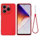 For Infinix Note 40X 5G Solid Color Liquid Silicone Dropproof Full Coverage Phone Case(Red) - 1