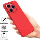 For Infinix Note 40X 5G Solid Color Liquid Silicone Dropproof Full Coverage Phone Case(Red) - 2
