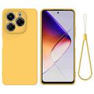 For Infinix Note 40X 5G Solid Color Liquid Silicone Dropproof Full Coverage Phone Case(Yellow) - 1