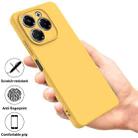 For Infinix Note 40X 5G Solid Color Liquid Silicone Dropproof Full Coverage Phone Case(Yellow) - 2