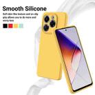 For Infinix Note 40X 5G Solid Color Liquid Silicone Dropproof Full Coverage Phone Case(Yellow) - 3