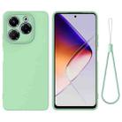 For Infinix Note 40X 5G Solid Color Liquid Silicone Dropproof Full Coverage Phone Case(Green) - 1