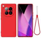 For Infinix Zero 40 4G Solid Color Liquid Silicone Dropproof Full Coverage Phone Case(Red) - 1