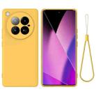 For Infinix Zero 40 4G Solid Color Liquid Silicone Dropproof Full Coverage Phone Case(Yellow) - 1