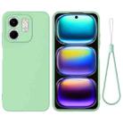 For Infinix Smart 9 Solid Color Liquid Silicone Dropproof Full Coverage Phone Case(Green) - 1