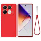 For Infinix Note 40S Solid Color Liquid Silicone Dropproof Full Coverage Phone Case(Red) - 1