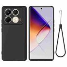 For Infinix Note 40S Solid Color Liquid Silicone Dropproof Full Coverage Phone Case(Black) - 1