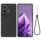 For Infinix Note 50x Solid Color Liquid Silicone Dropproof Full Coverage Phone Case(Black) - 1