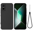 For Infinix GT 30 Pro Solid Color Liquid Silicone Dropproof Full Coverage Phone Case(Black) - 1
