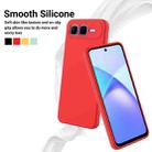 For Infinix Smart 10 Plus 4G Solid Color Liquid Silicone Dropproof Full Coverage Phone Case(Red) - 3