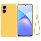 For Infinix Smart 10 4G / Tecno Pop 10 Solid Color Liquid Silicone Dropproof Full Coverage Phone Case(Yellow) - 1