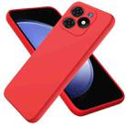 For itel S23+ Solid Color Liquid Silicone Full Coverage Phone Case(Red) - 1