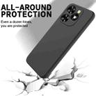 For itel A70 Solid Color Liquid Silicone Dropproof Full Coverage Protective Case(Black) - 3