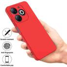 For itel P55 Solid Color Liquid Silicone Full Coverage Phone Case(Red) - 2