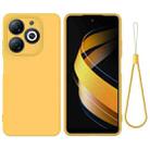 For itel P55 Solid Color Liquid Silicone Full Coverage Phone Case(Yellow) - 1