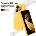 For itel P55 Solid Color Liquid Silicone Full Coverage Phone Case(Yellow) - 3