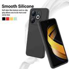 For itel P55 Solid Color Liquid Silicone Full Coverage Phone Case(Black) - 3