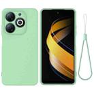 For itel P55 Solid Color Liquid Silicone Full Coverage Phone Case(Green) - 1