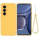 For itel S25 Solid Color Liquid Silicone Full Coverage Phone Case(Yellow) - 1