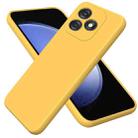 For Tecno Spark 20 Solid Color Liquid Silicone Dropproof Full Coverage Protective Case(Yellow) - 1