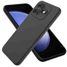 For Tecno Spark 20 Solid Color Liquid Silicone Dropproof Full Coverage Protective Case(Black) - 1