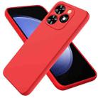 For Tecno Pop 8 Solid Color Liquid Silicone Dropproof Full Coverage Protective Case(Red) - 1