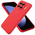 For Tecno Spark 20 Pro+ Solid Color Liquid Silicone Dropproof Full Coverage Protective Case(Red) - 1