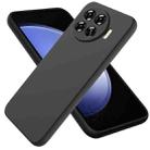 For Tecno Spark 20 Pro+ Solid Color Liquid Silicone Dropproof Full Coverage Protective Case(Black) - 1